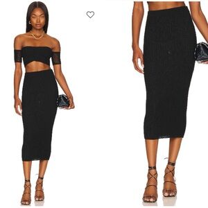 Revolve Midi Knit Skirt - Size S